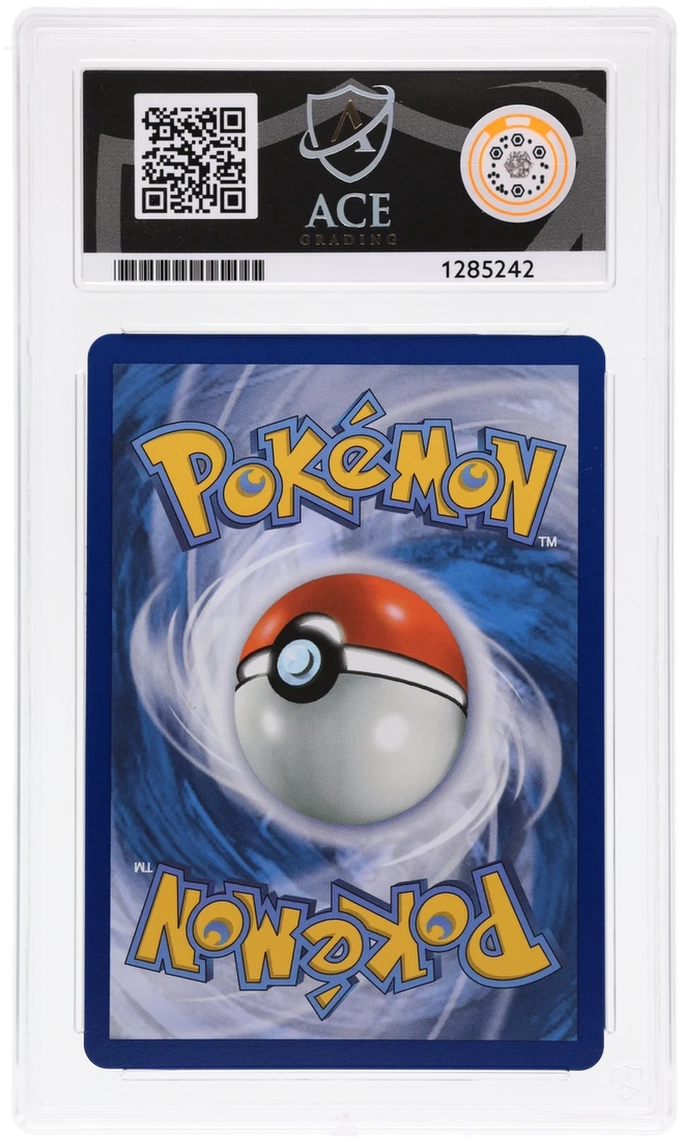 Charmander 038 Black Star Promo Ace Grading 10 — close-up back view of the certified slab
