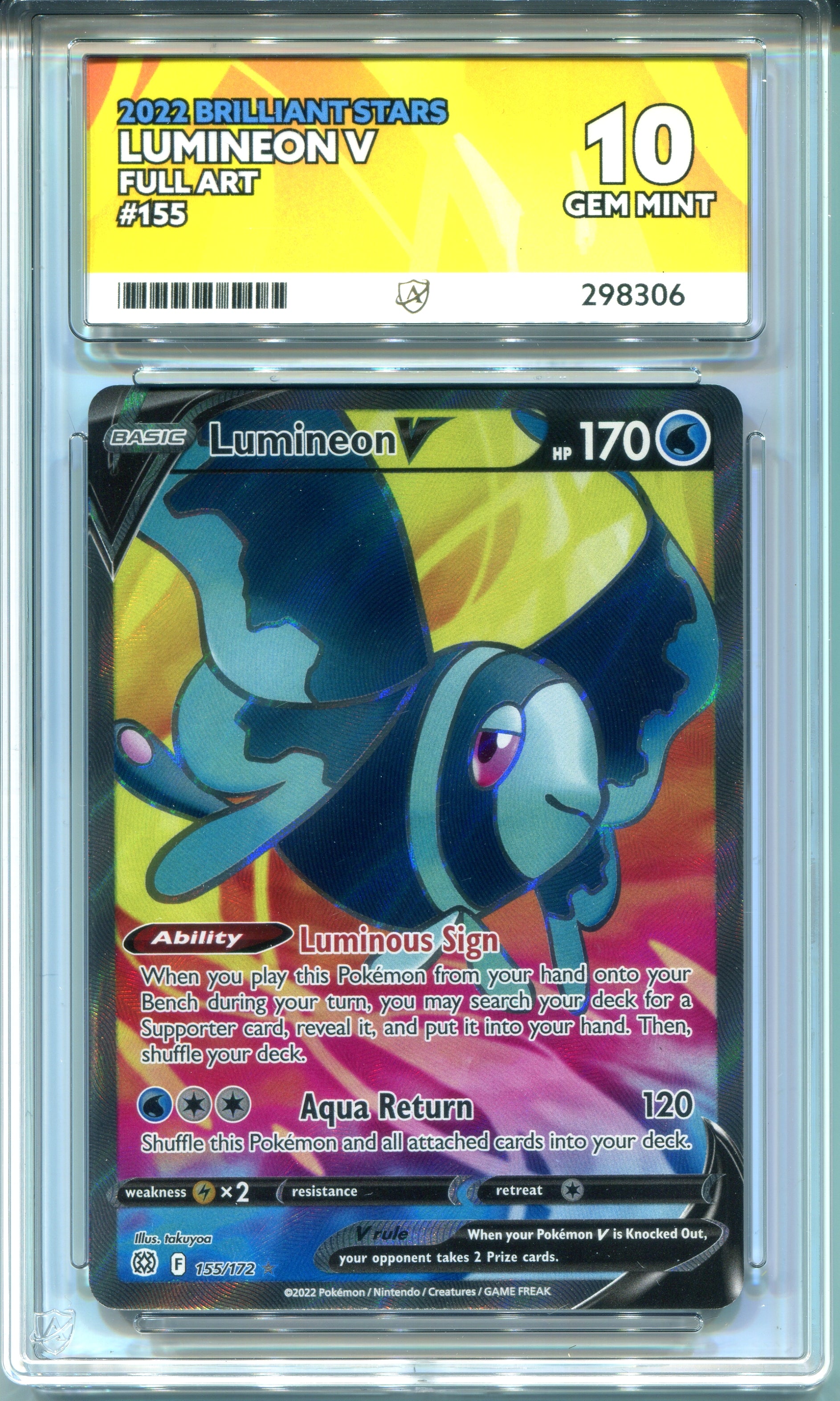 Pokemon | Brilliant Stars | Lumineon V | 155/172 Ace 10