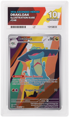 Drakloak 248/217 Ascended Heroes Ace Grading 10, close-up front view of the certified slab