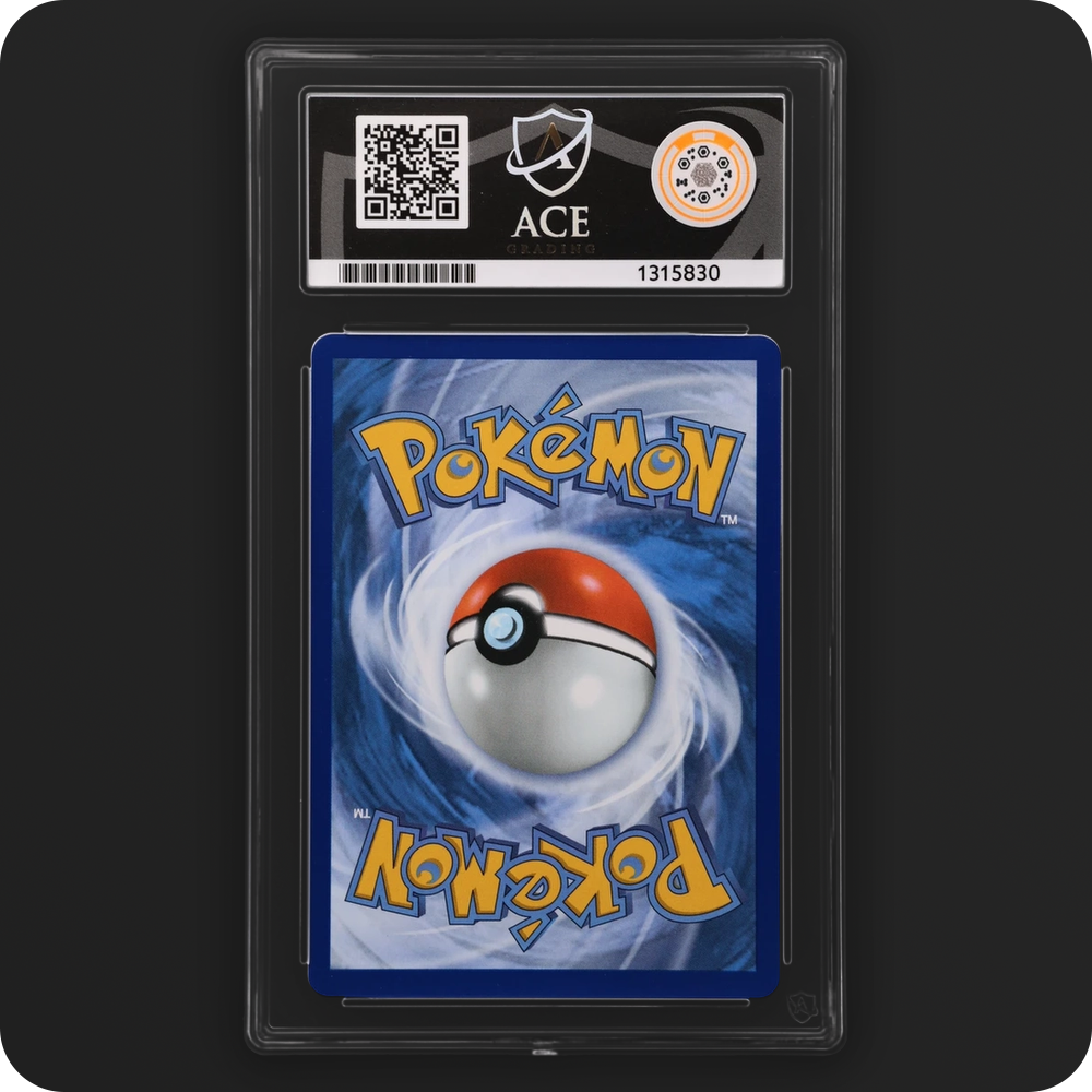 Fan Rotom 250/217 Ascended Heroes Ace Grading 10, back of the graded slab