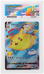 Flying Pikachu VMAX 007/025 Celebrations Ace Grading 10 — close-up front view of the certified slab