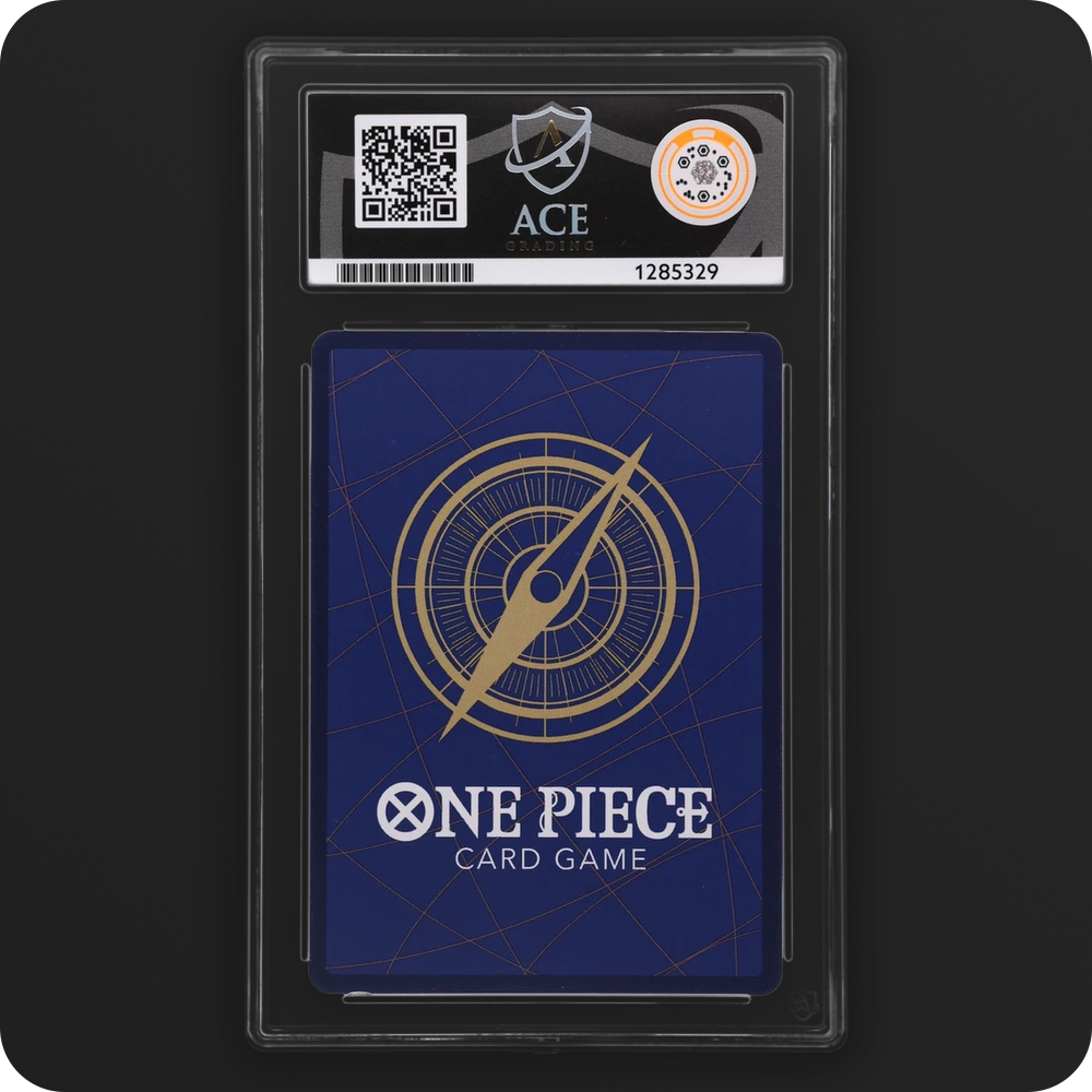 Gol.D.Roger OP09-118 Emperors In The New World Ace Grading 10, back of the graded slab