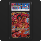 Gol.D.Roger OP09-118 Emperors In The New World Ace Grading 10, front of the graded slab