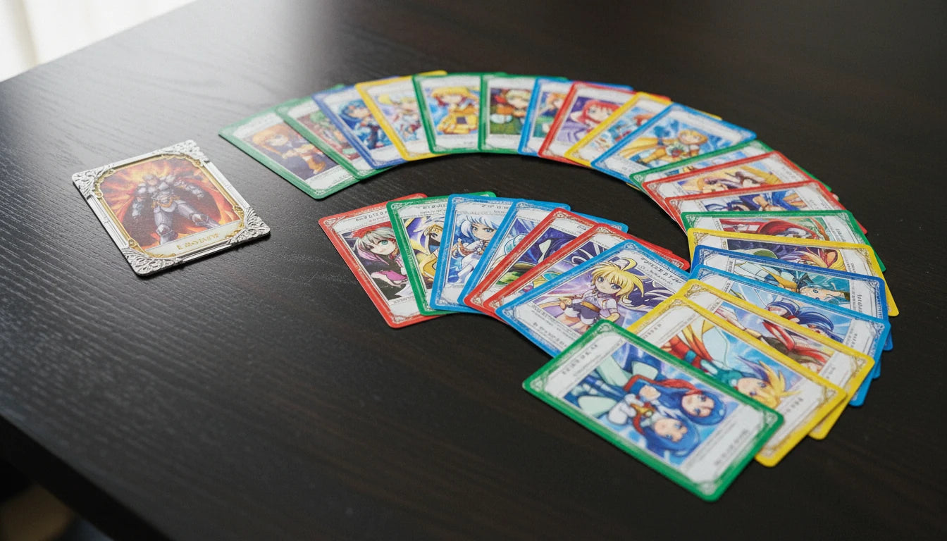A well-organised Dragon Ball Super Card Game deck spread showing Leader, Battle Cards, and Extras