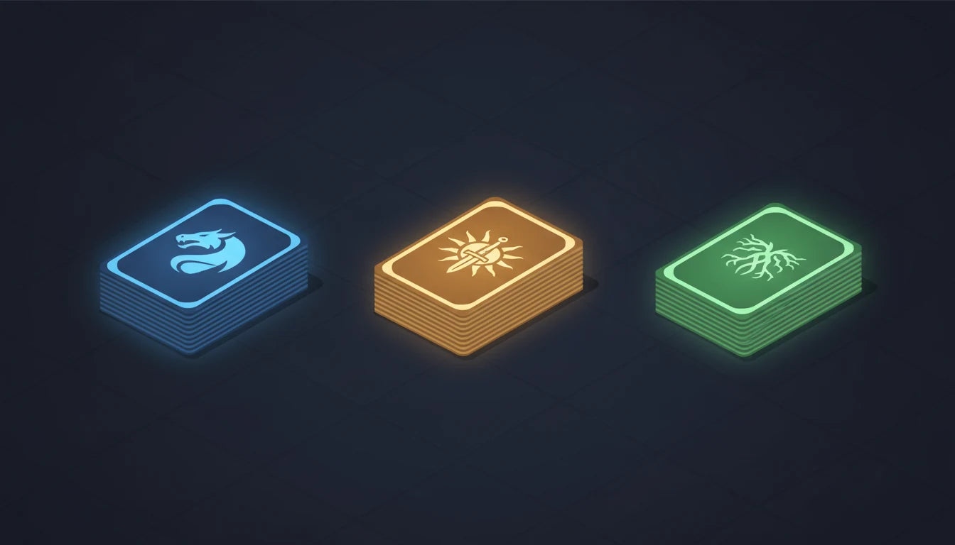Visual overview of the main Magic: The Gathering formats