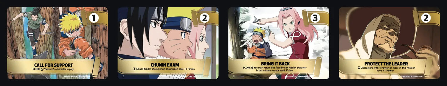 The four mission ranks D, C, B and A side by side