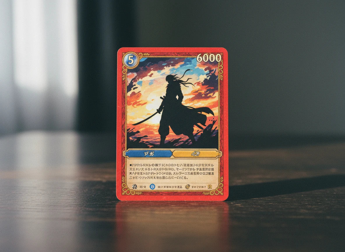 Labelled diagram showing all parts of a One Piece TCG card