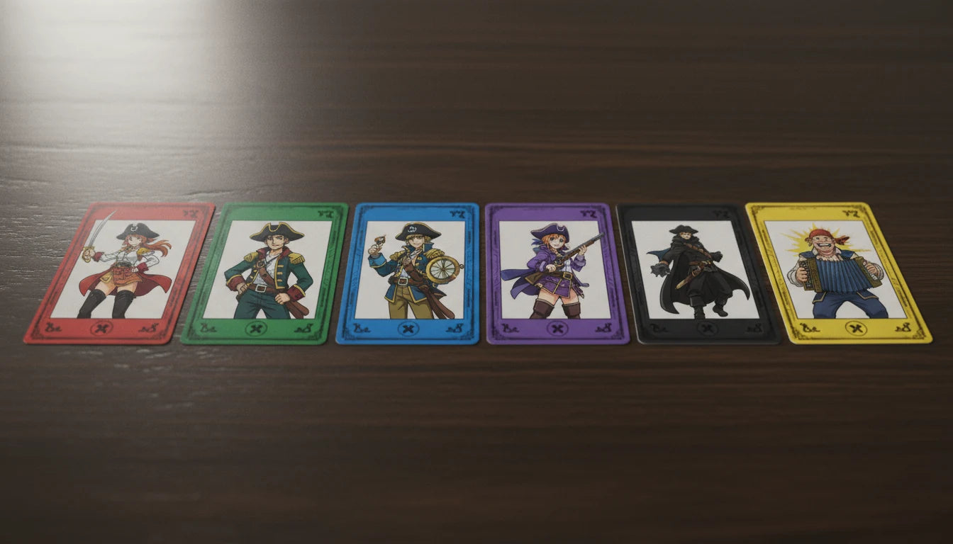 Examples of Leader, Character, Event, Stage, and Don!! cards from the One Piece TCG