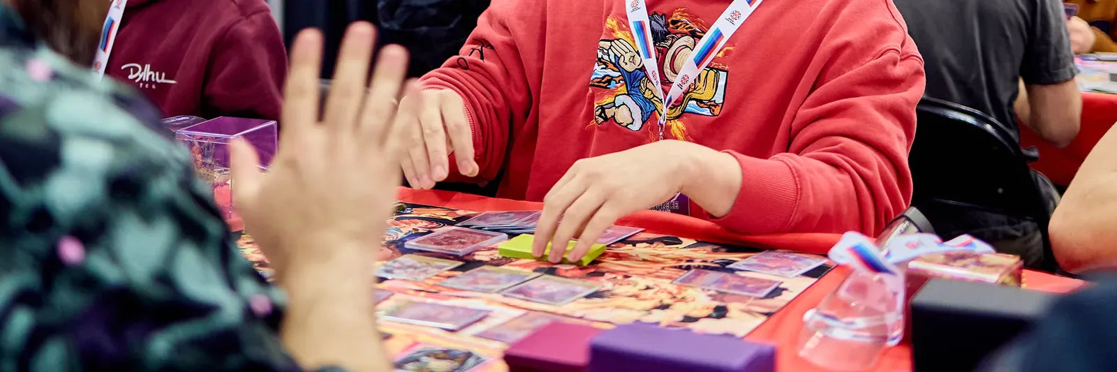 One Piece Card Game cards laid out on a playmat