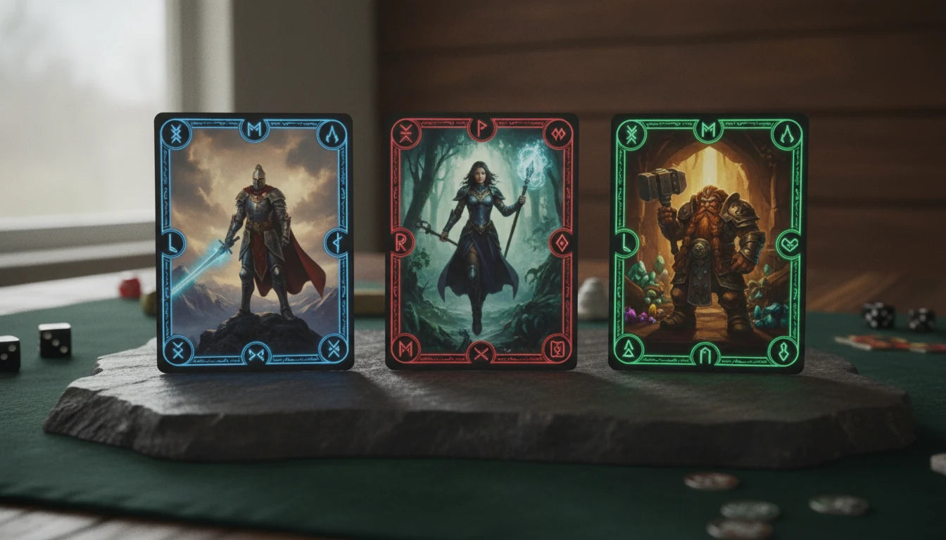 A Riftbound Champion card showing its level 1 form and the levelled-up level 2 form side by side