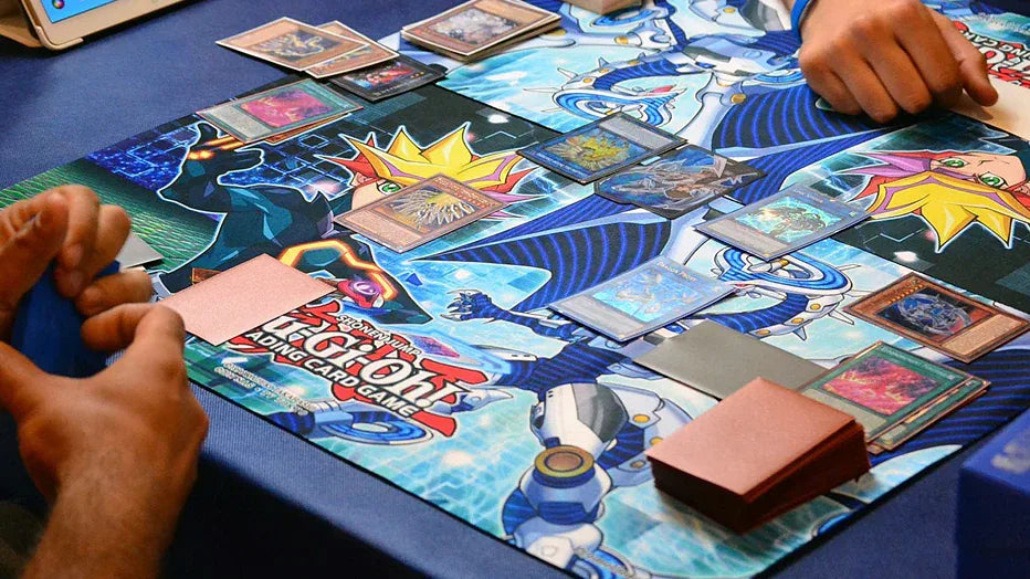 Yu-Gi-Oh! Trading Card Game cards on a duel mat