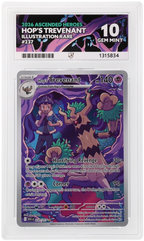 Hop's Trevenant 237/217 Ascended Heroes Ace Grading 10, close-up front view of the certified slab