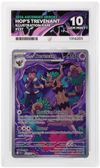 Hop's Trevenant 237/217 Ascended Heroes Ace Grading 10, close-up front view of the certified slab