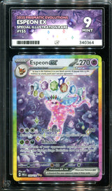 Pokemon - Prismatic Evolutions - Espeon Ex - 155/131 - Ace Grading - Grade 9 Mint