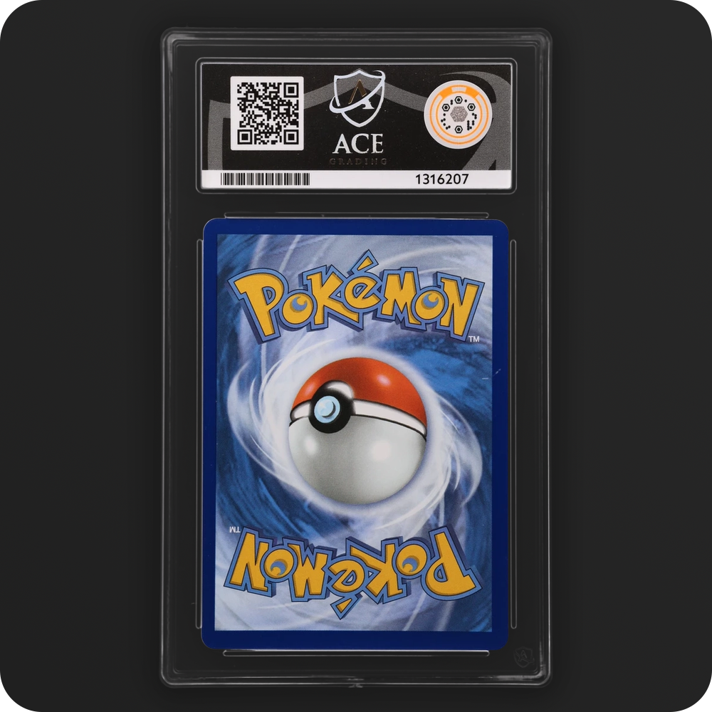 Iono’s Wattrel 231/217 Ascended Heroes Ace Grading 10, back of the graded slab