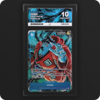 Jinbe OP14-049 The Azure Sea's Seven Ace Grading 10, front of the graded slab
