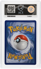 Leafeon VSTAR SWSH195 Black Star Promo Ace Grading 8 — close-up back view of the certified slab