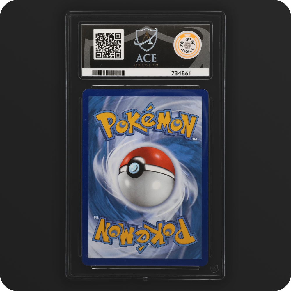 Leafeon VSTAR SWSH195 Black Star Promo Ace Grading 8 — back of the graded slab