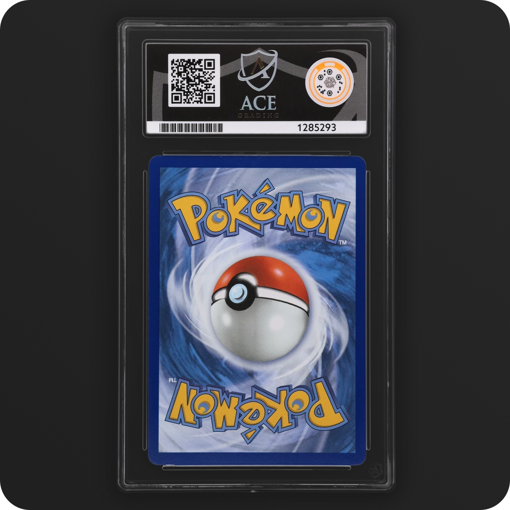 Marill 232/217 Ascended Heroes Ace Grading 10, back of the graded slab