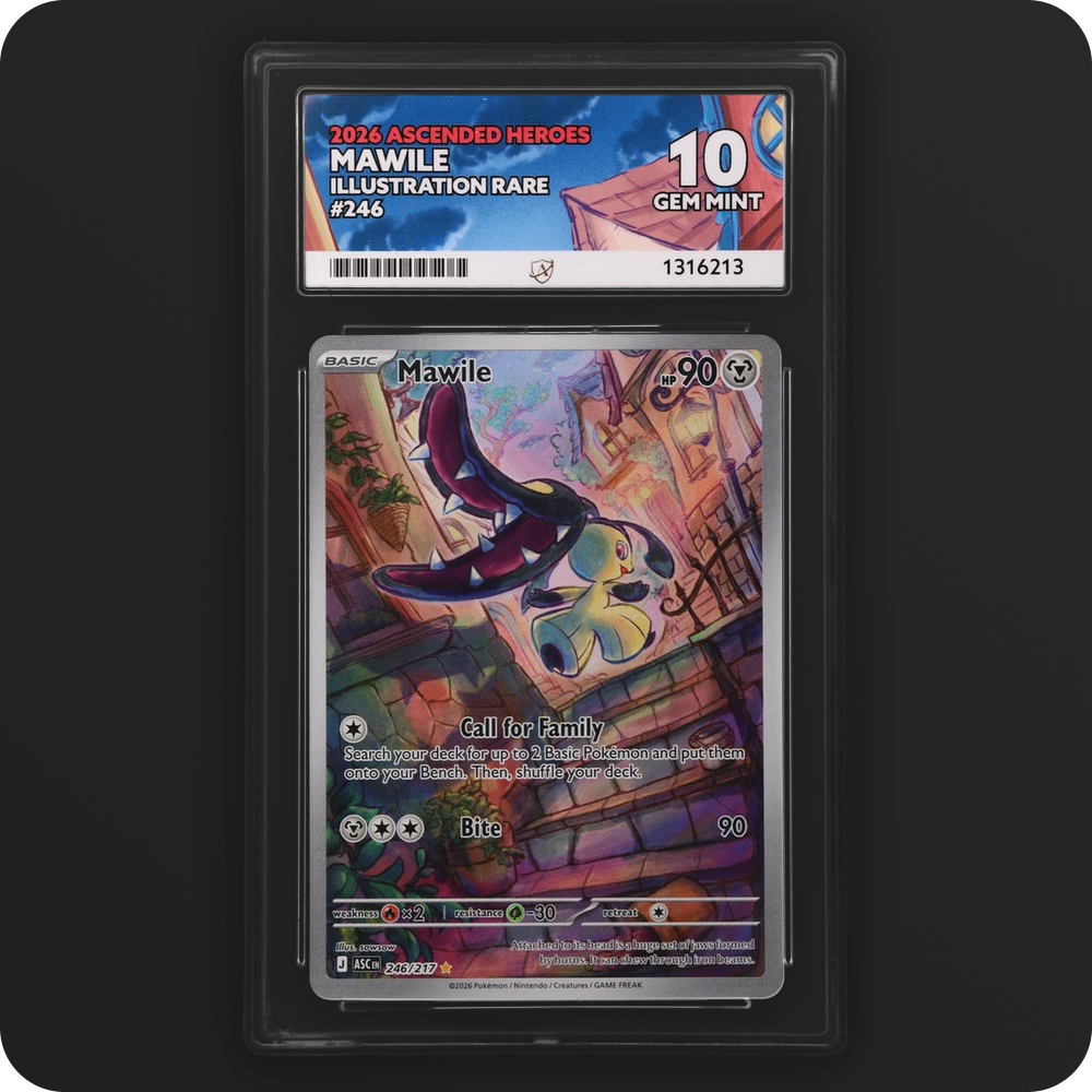 Mawile 246/217 Ascended Heroes Ace Grading 10, front of the graded slab