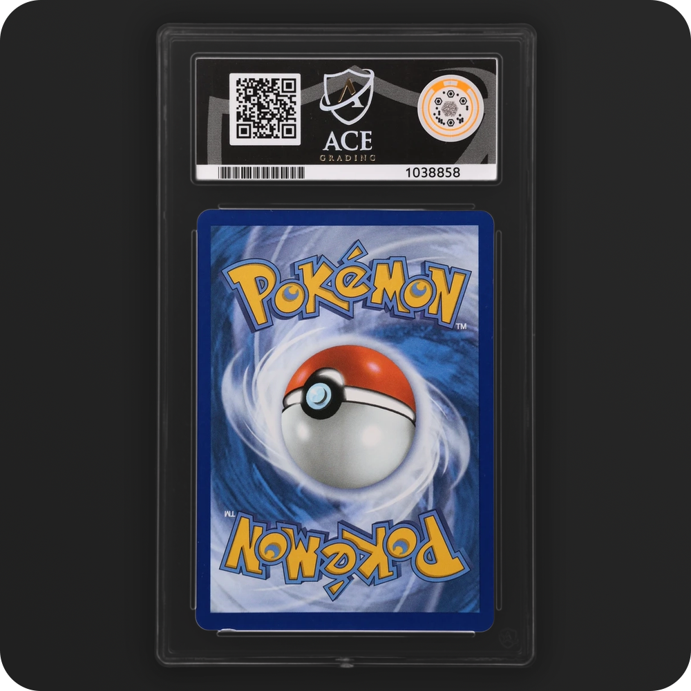 Mega Charizard X ex 125/094 Phantasmal Flames Ace Grading 9 — back of the graded slab