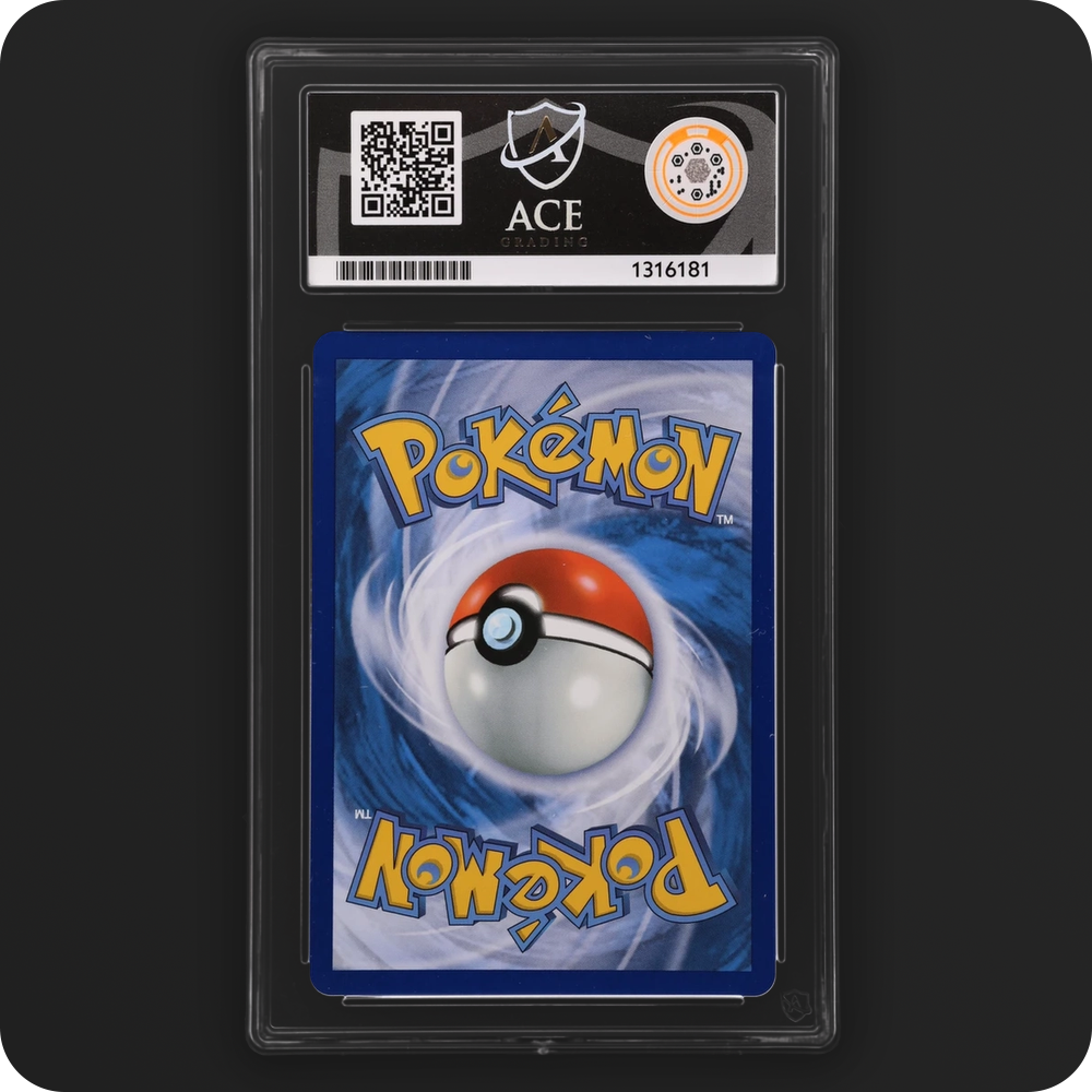 Mega Charizard Y ex 022/217 Ascended Heroes Ace Grading 10, back of the graded slab
