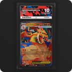 Mega Charizard Y ex 022/217 Ascended Heroes Ace Grading 10, front of the graded slab
