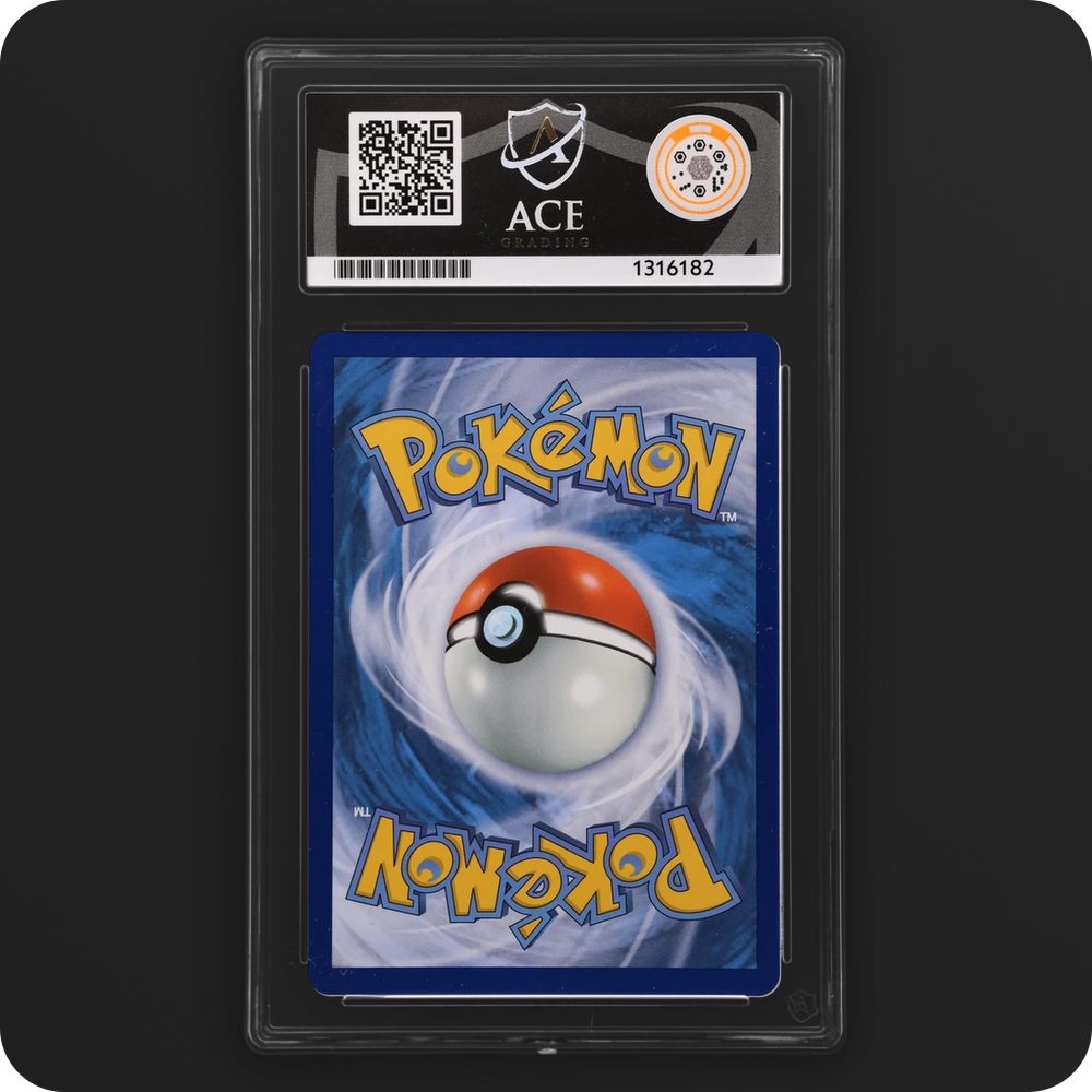 Mega Charizard Y ex 022/217 Ascended Heroes Ace Grading 10, back of the graded slab