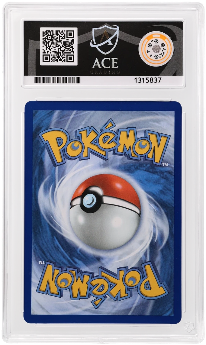 Mega Charizard Y ex 030 Black Star Promo Ace Grading 10 — close-up back view of the certified slab
