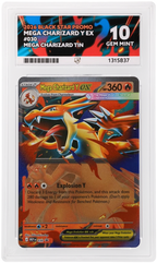 Mega Charizard Y ex 030 Black Star Promo Ace Grading 10 — close-up front view of the certified slab