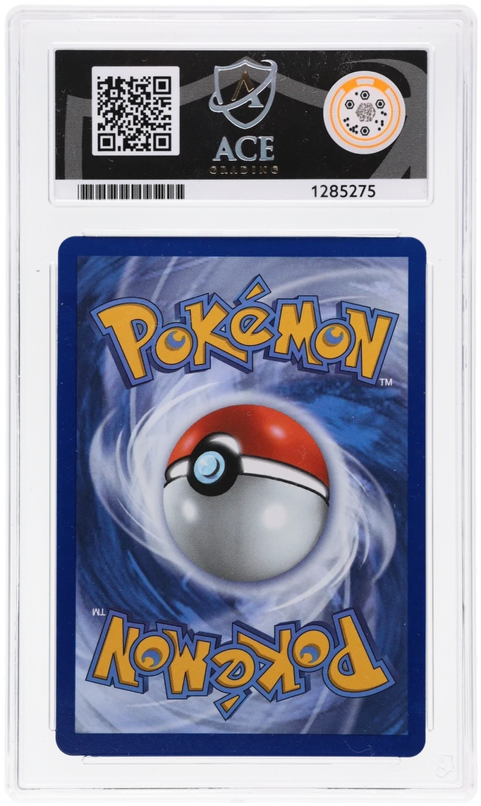 Mega Dragonite ex 152/217 Ascended Heroes Ace Grading 10, close-up back view of the certified slab