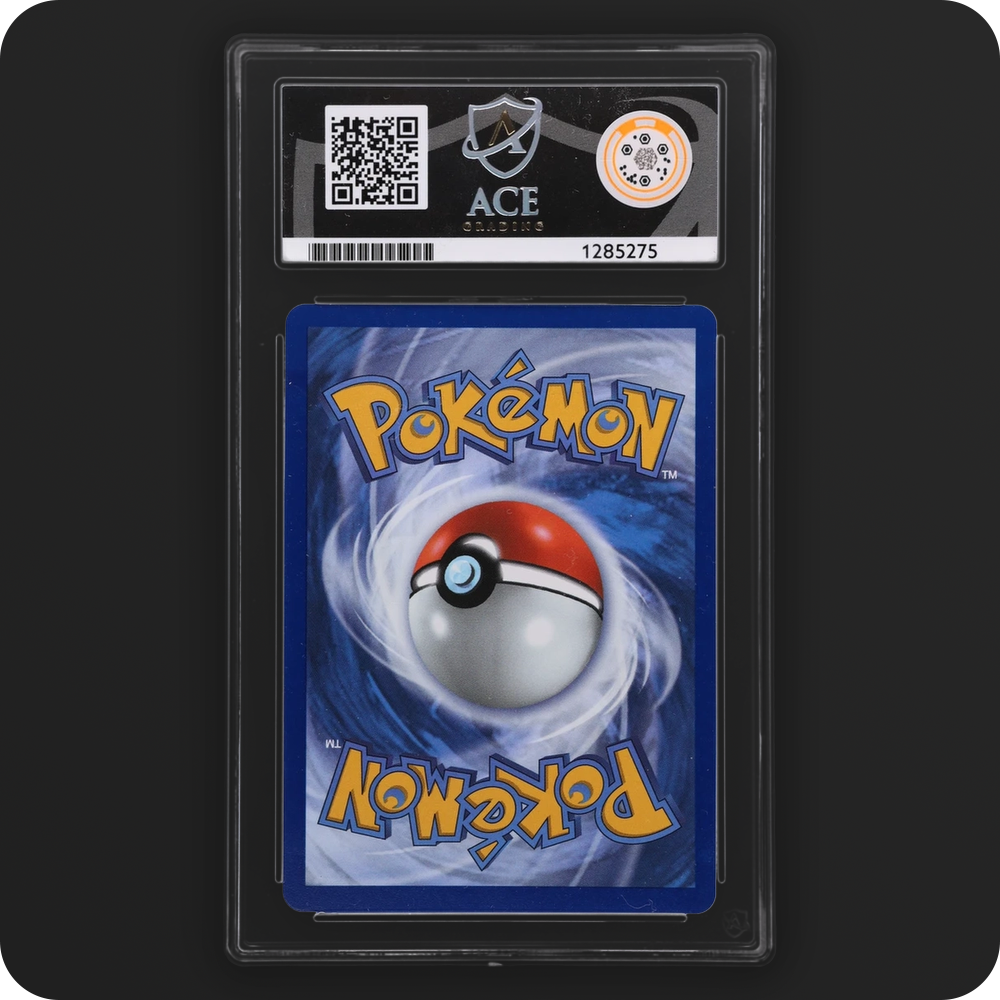 Mega Dragonite ex 152/217 Ascended Heroes Ace Grading 10, back of the graded slab