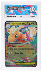 Mega Dragonite ex 152/217 Ascended Heroes Ace Grading 10, close-up front view of the certified slab