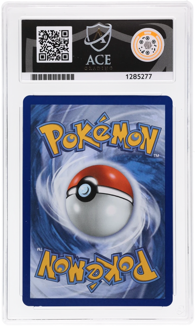 Mega Emboar ex 035 Black Star Promo Ace Grading 10 — close-up back view of the certified slab