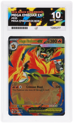 Mega Emboar ex 035 Black Star Promo Ace Grading 10 — close-up front view of the certified slab