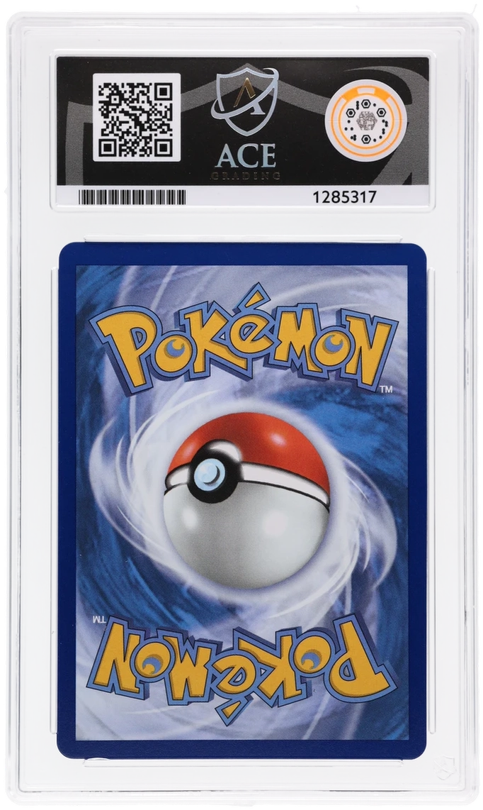Mega Floette ex 101/086 Chaos Rising Ace Grading 10 — close-up back view of the certified slab
