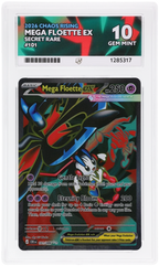 Mega Floette ex 101/086 Chaos Rising Ace Grading 10 — close-up front view of the certified slab