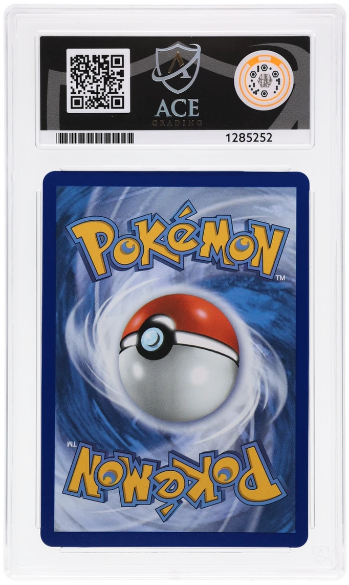 Mega Gengar ex 269/217 Ascended Heroes Ace Grading 10, close-up back view of the certified slab