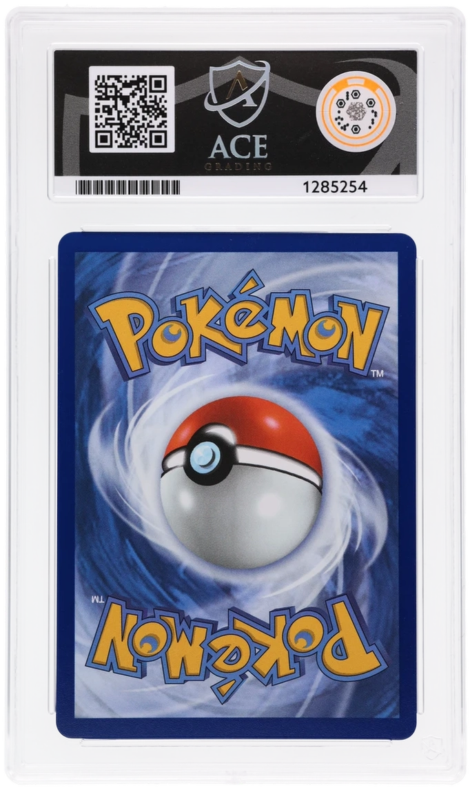 Mega Gengar ex 269/217 Ascended Heroes Ace Grading 10, close-up back view of the certified slab