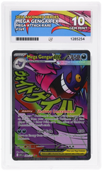 Mega Gengar ex 269/217 Ascended Heroes Ace Grading 10, close-up front view of the certified slab