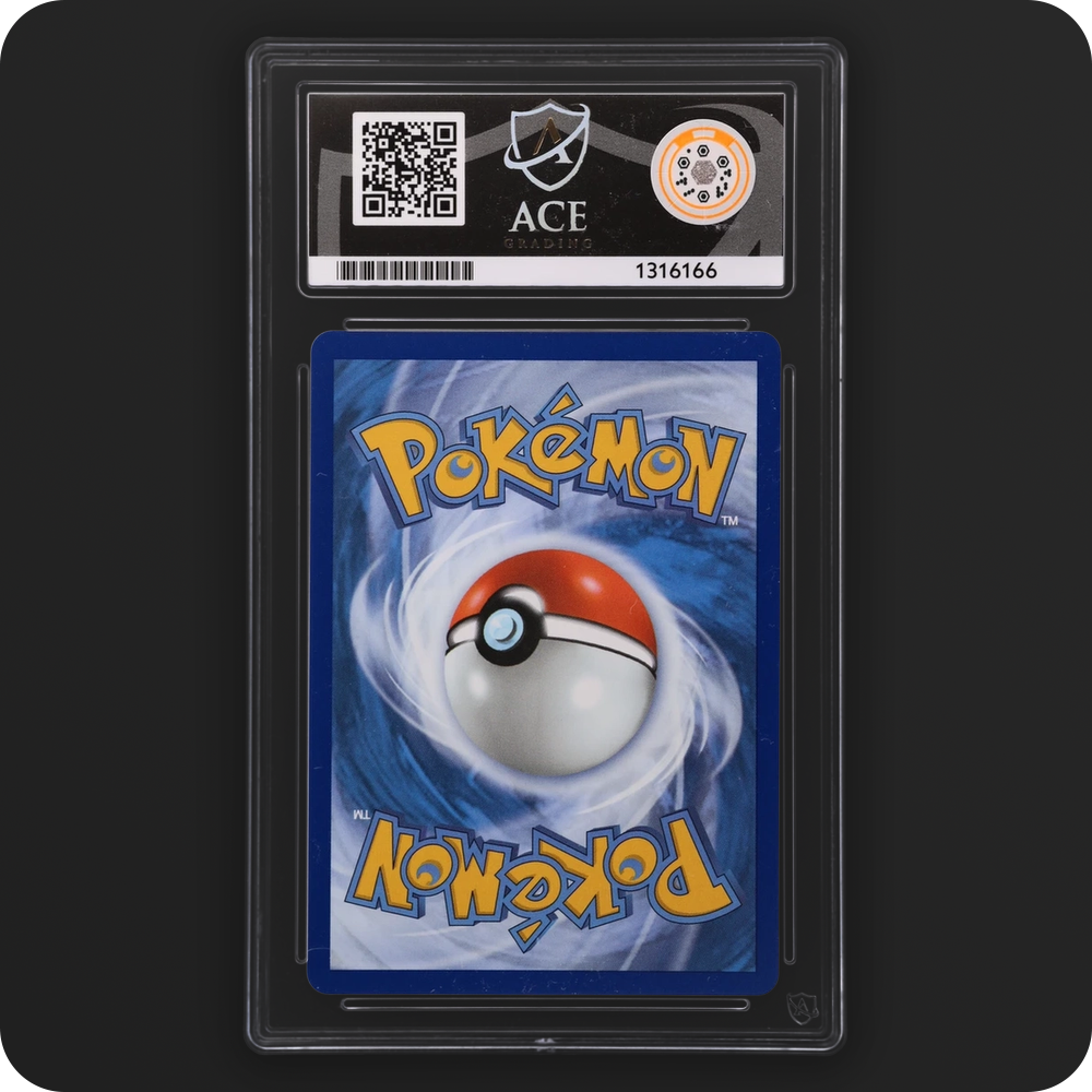 Mega Hawlucha ex 268/217 Ascended Heroes Ace Grading 10, back of the graded slab