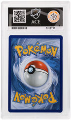 Mega Hawlucha ex 268/217 Ascended Heroes Ace Grading 10, close-up back view of the certified slab