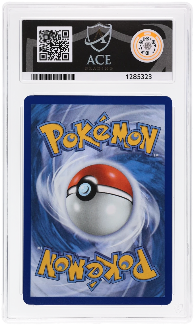 Mega Lucario ex 033 Black Star Promo Ace Grading 10 — close-up back view of the certified slab