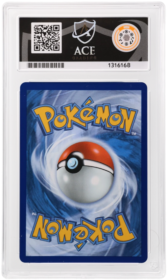 Mega Lucario ex 033 Black Star Promo Ace Grading 10 — close-up back view of the certified slab