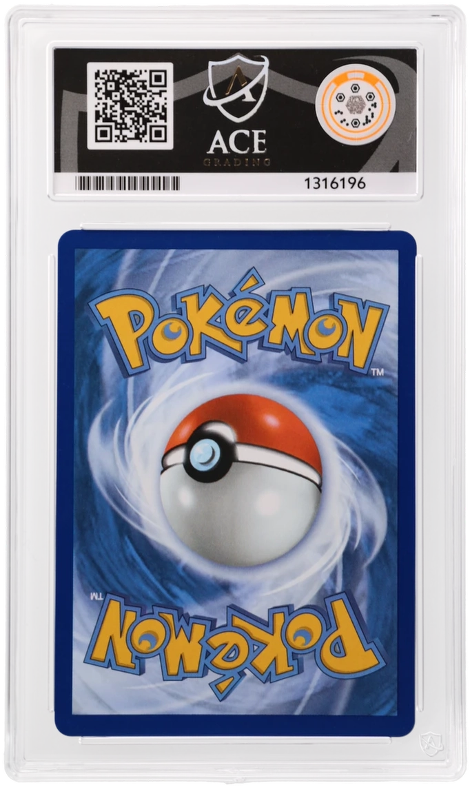 Mega Lucario ex 033 Black Star Promo Ace Grading 10 — close-up back view of the certified slab