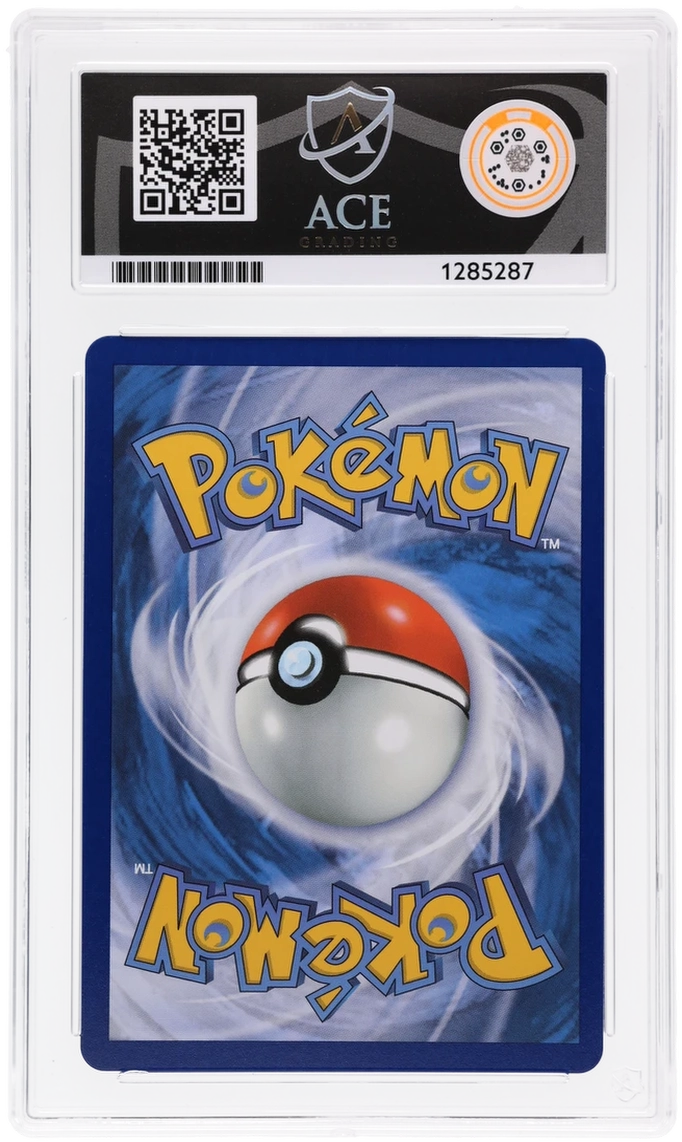 Mega Scrafty ex 270/217 Ascended Heroes Ace Grading 10, close-up back view of the certified slab