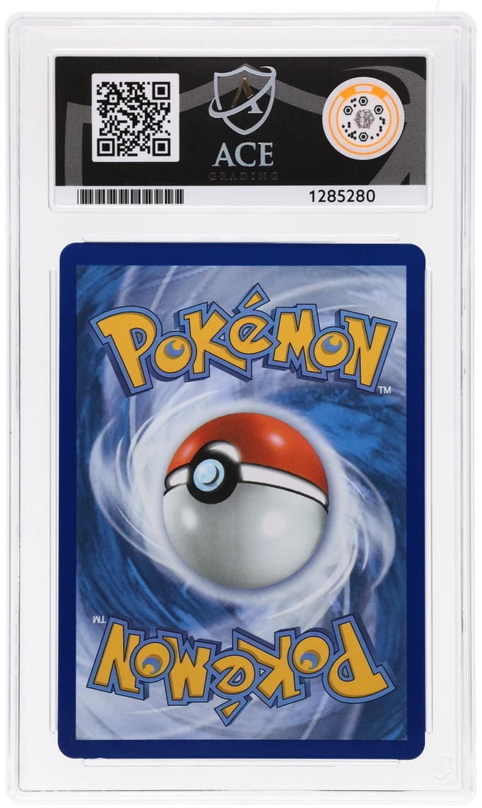 Mega Zygarde ex 104/088 Perfect Order Ace Grading 10 — close-up back view of the certified slab