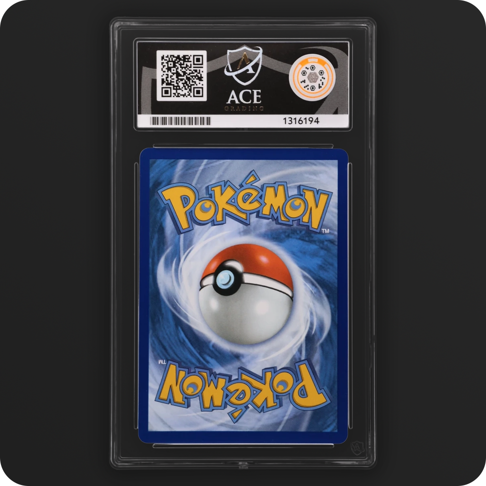Mightyena 243/217 Ascended Heroes Ace Grading 10, back of the graded slab