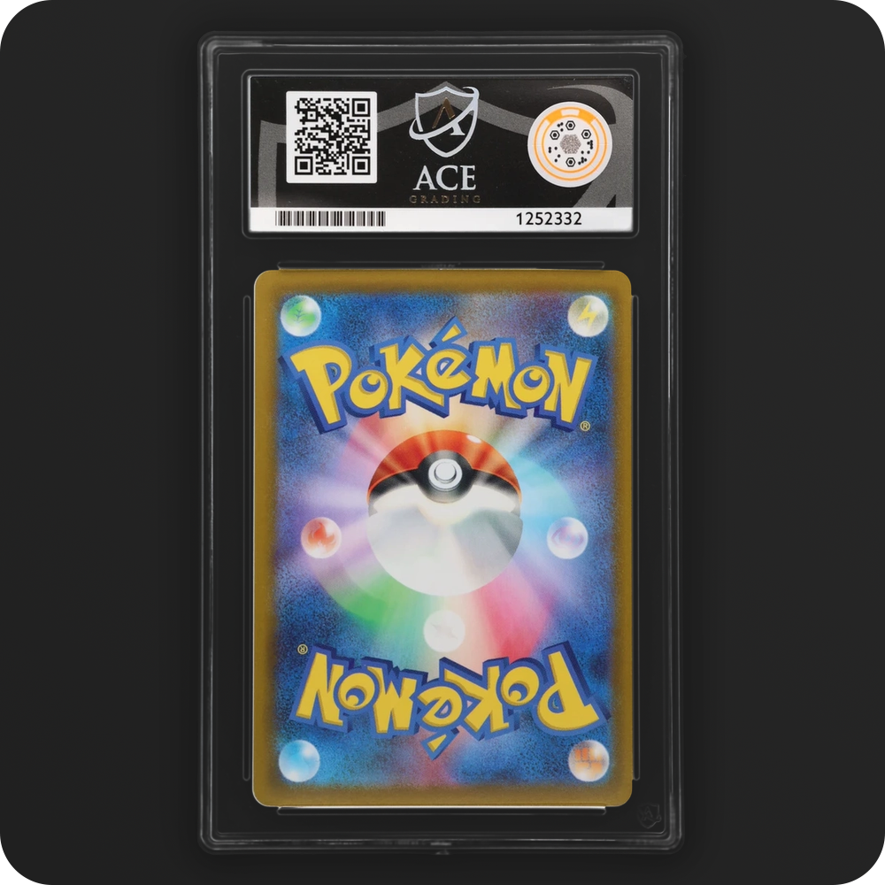 Mimikyu 156/SV-P Promo Ace Grading 8, back of the graded slab