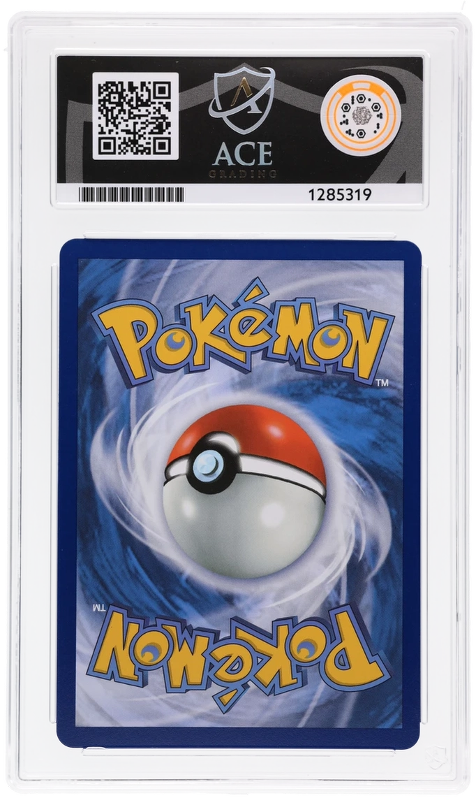 Misdreavus 233/217 Ascended Heroes Ace Grading 10, close-up back view of the certified slab